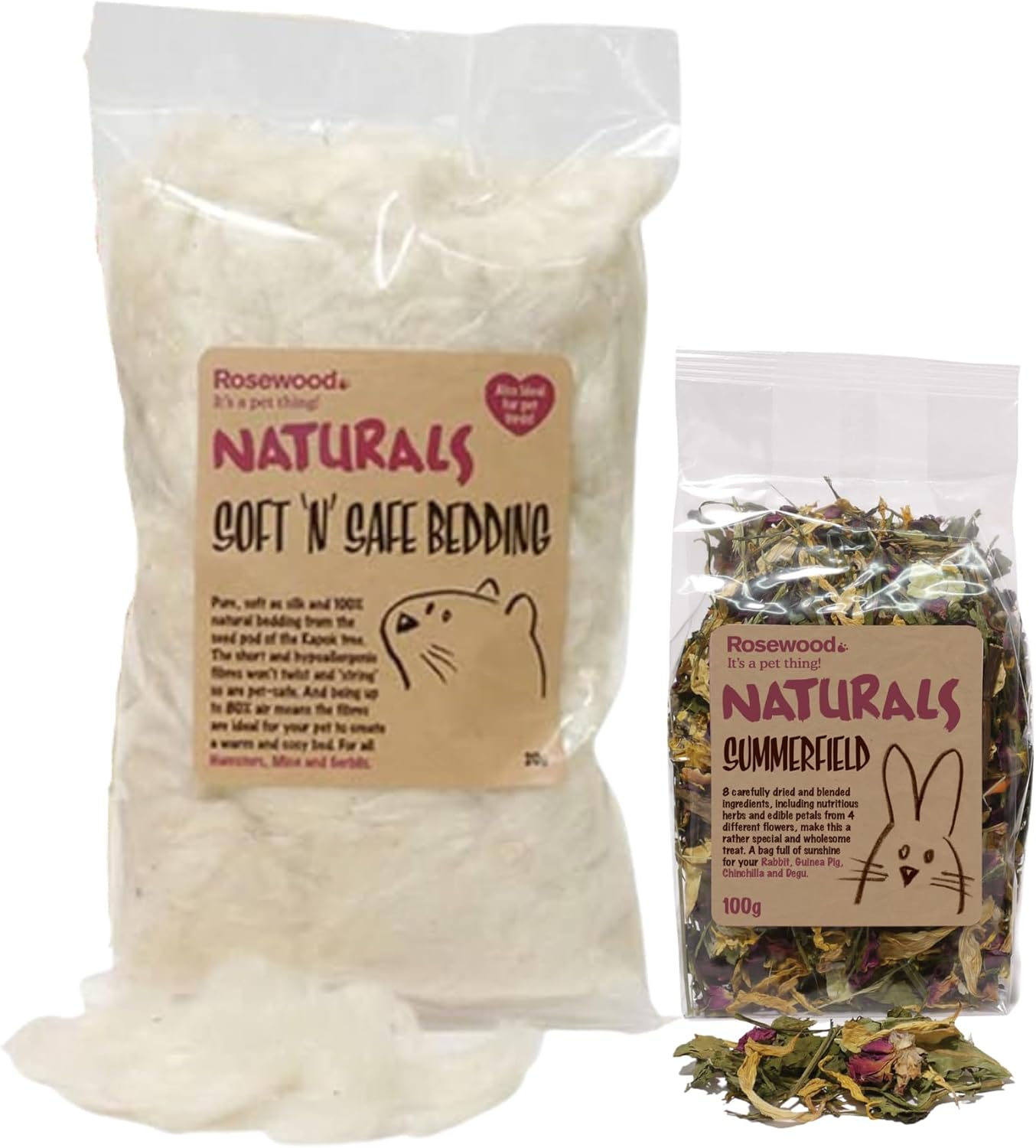 Great British Pets Bundle Rosewood Natural Soft n Safe Hamster Bedding