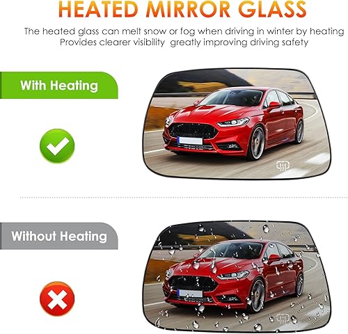 Miniatura 3 de Espejo lateral del conductor de repuesto para Jeep Grand Cherokee 2005 2006 2007 2008 2009 2010 Espejo calefactable lateral izquierdo reemplazo