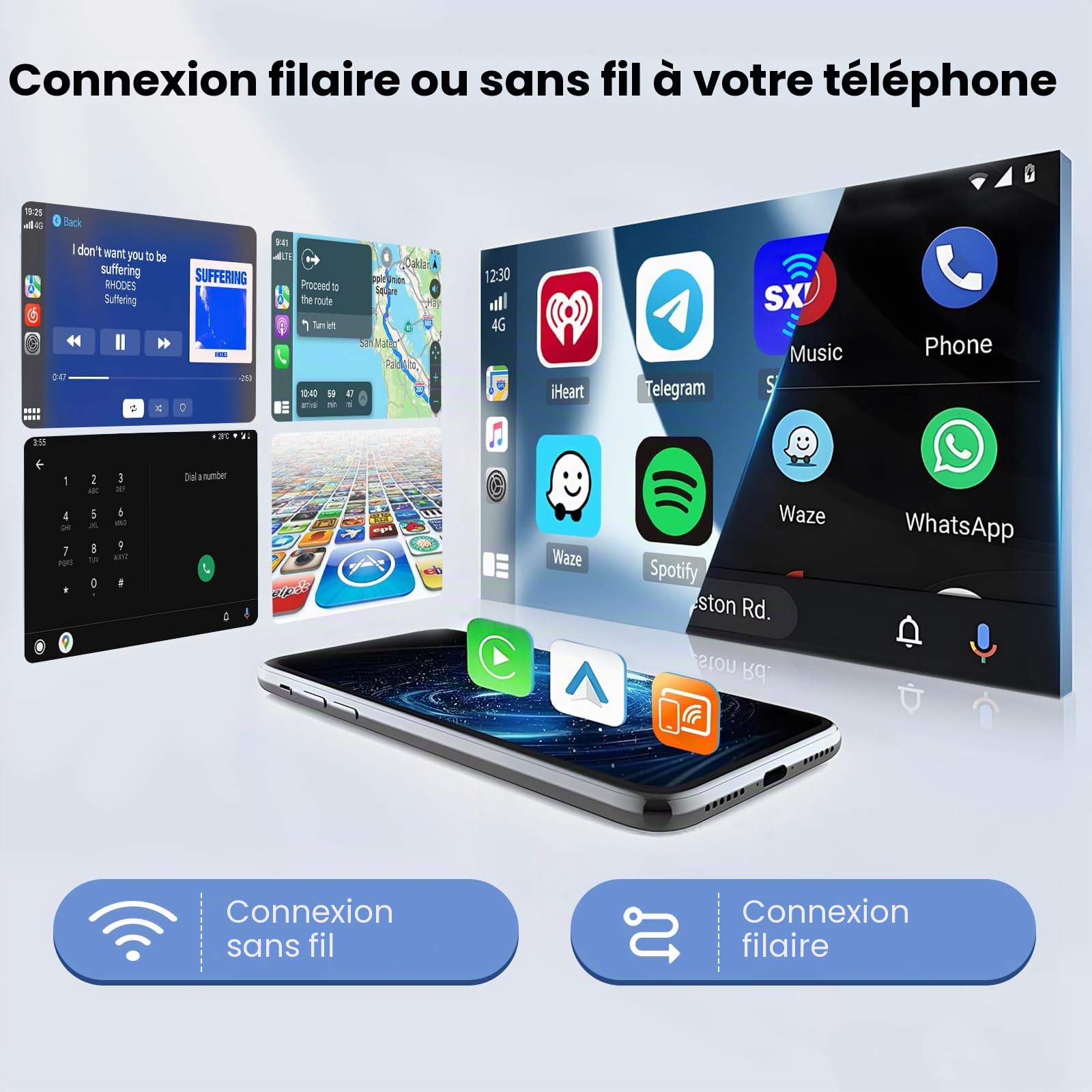 Autoradio pour Toyota Corolla Verso 2004-2009 avec CarPlay Android Auto