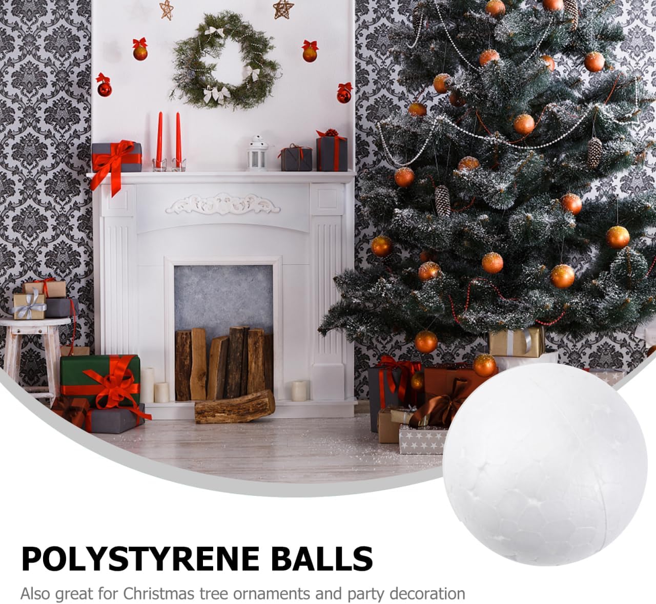 TEHAUX 100pcs White Foam Balls, 1.57 Inch Round Polystyrene Craft Foam Balls for Art Craft Drawing School Modeling DIY Projects and Christmas Easter Party Decoration