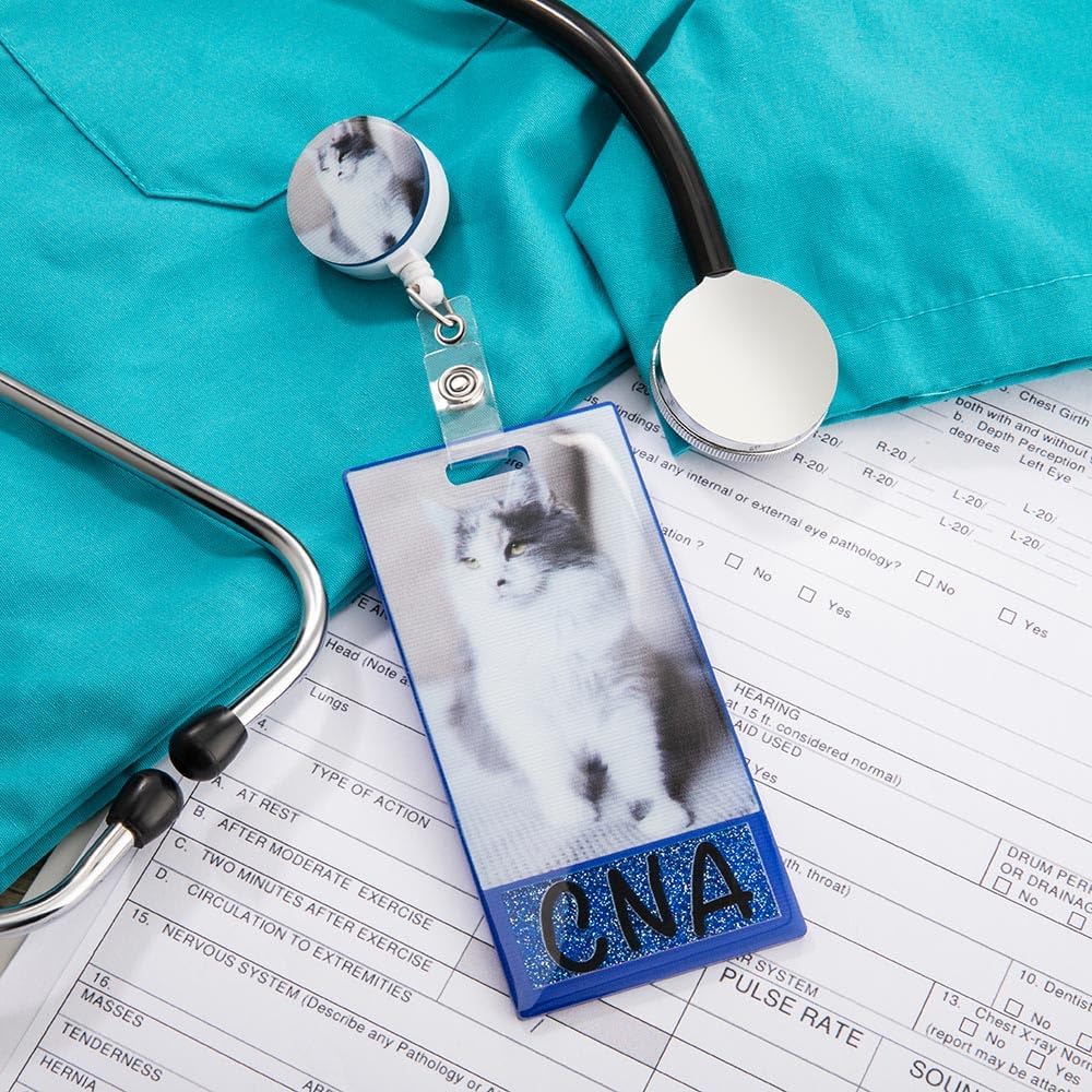 Custom Photo Nurse Badge Reel & Badge Buddy Vertical and Horizontal | Custom Acrylic Badge Card | Nurse Badge Holder RN | Personalized Tags for Id Badges | Nurse Id Decor | Nurse Gift Doctor Gift