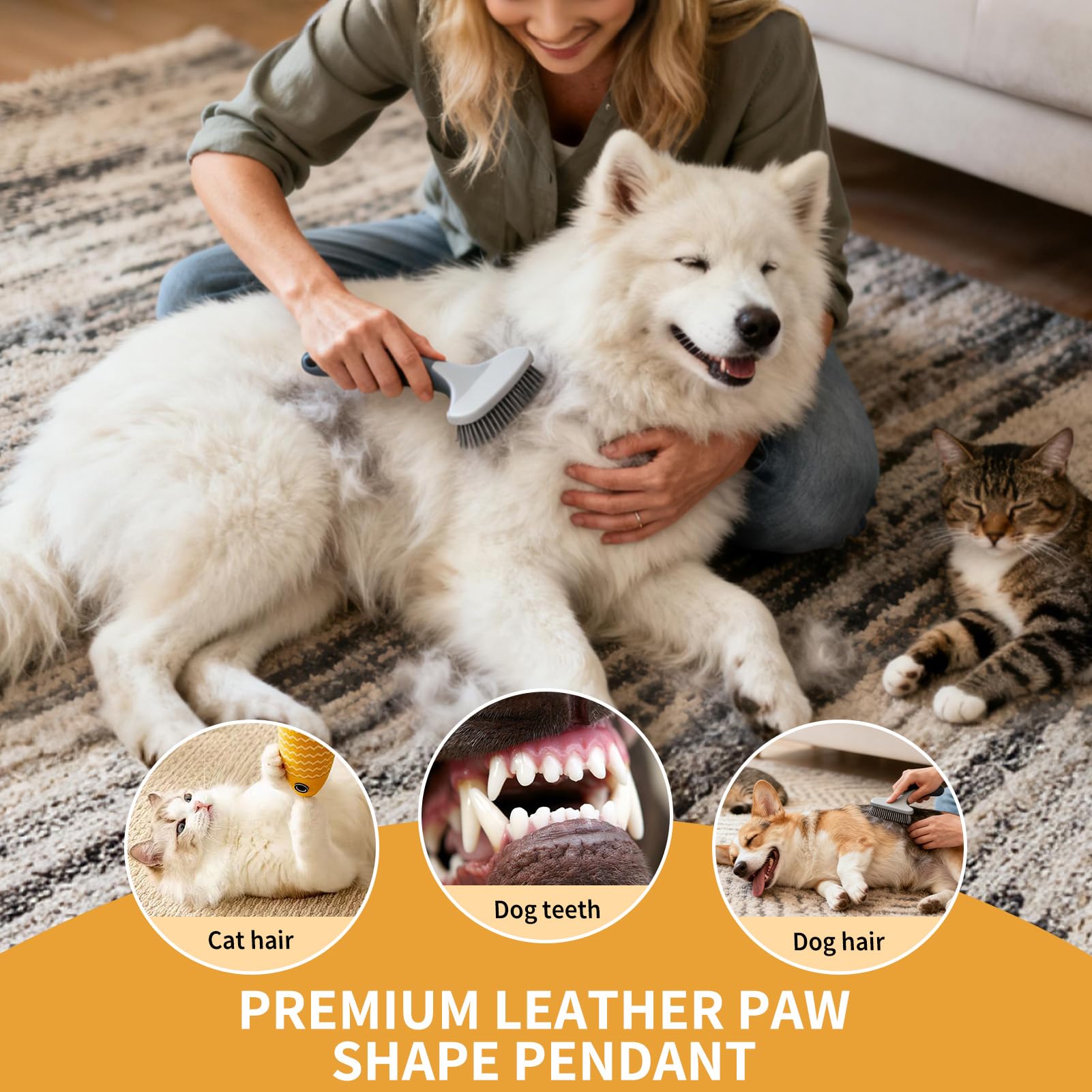 Ruvan 5 PCS Caja De Recuerdos Para El Pelo De Mascotas, Llavero Pelo Perro, Llaveros Conmemorativos De Piel PU, Llavero Conmemorativo Para Mascotas, Recuerdo De Perro Gato