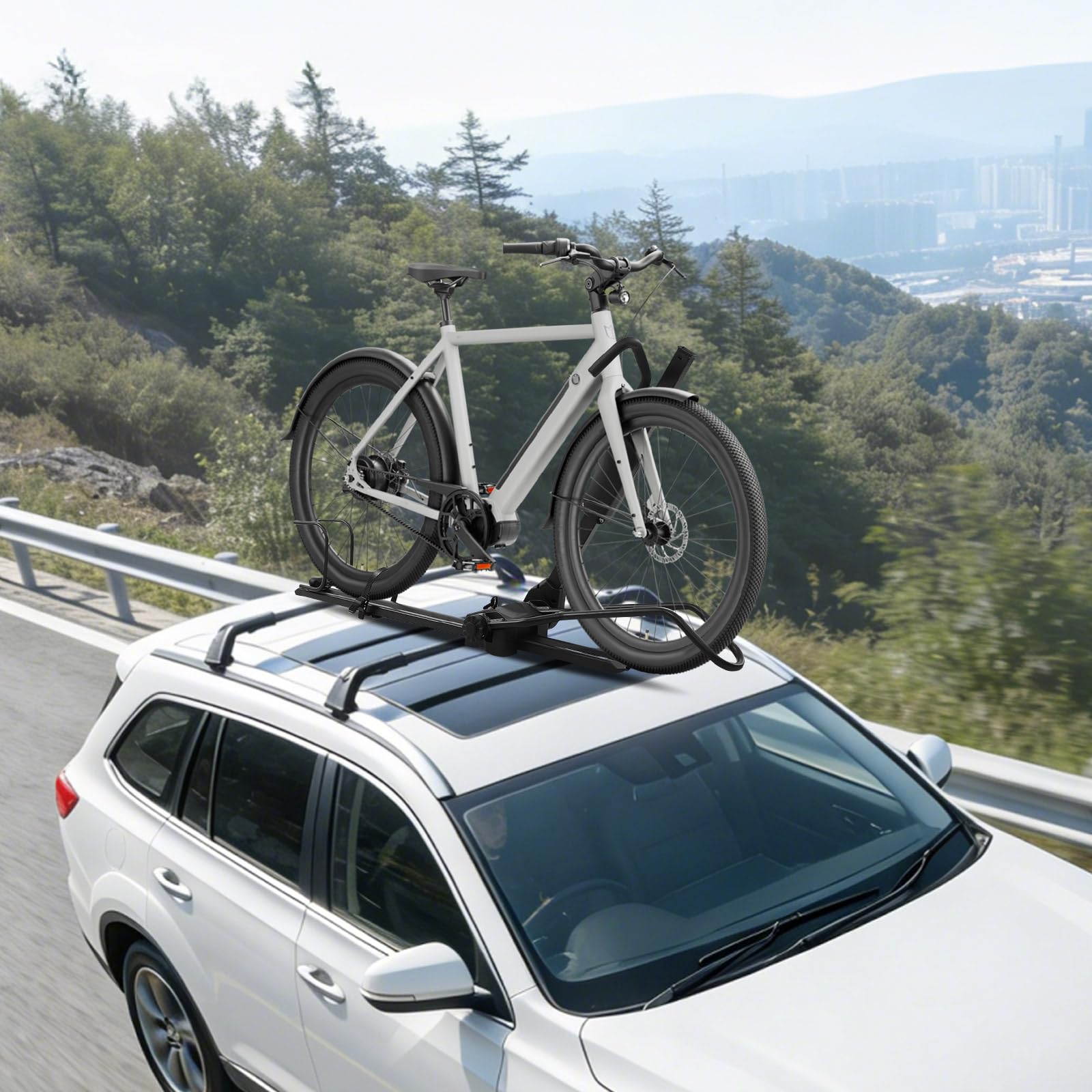 Fahrradträger für Autos aus Aluminiumlegierung, 110 cm | Wird an PKWs, SUVs und MPVs montiert und dient zum Transport von Fahrrädern, Mountainbikes, Rennrädern usw.