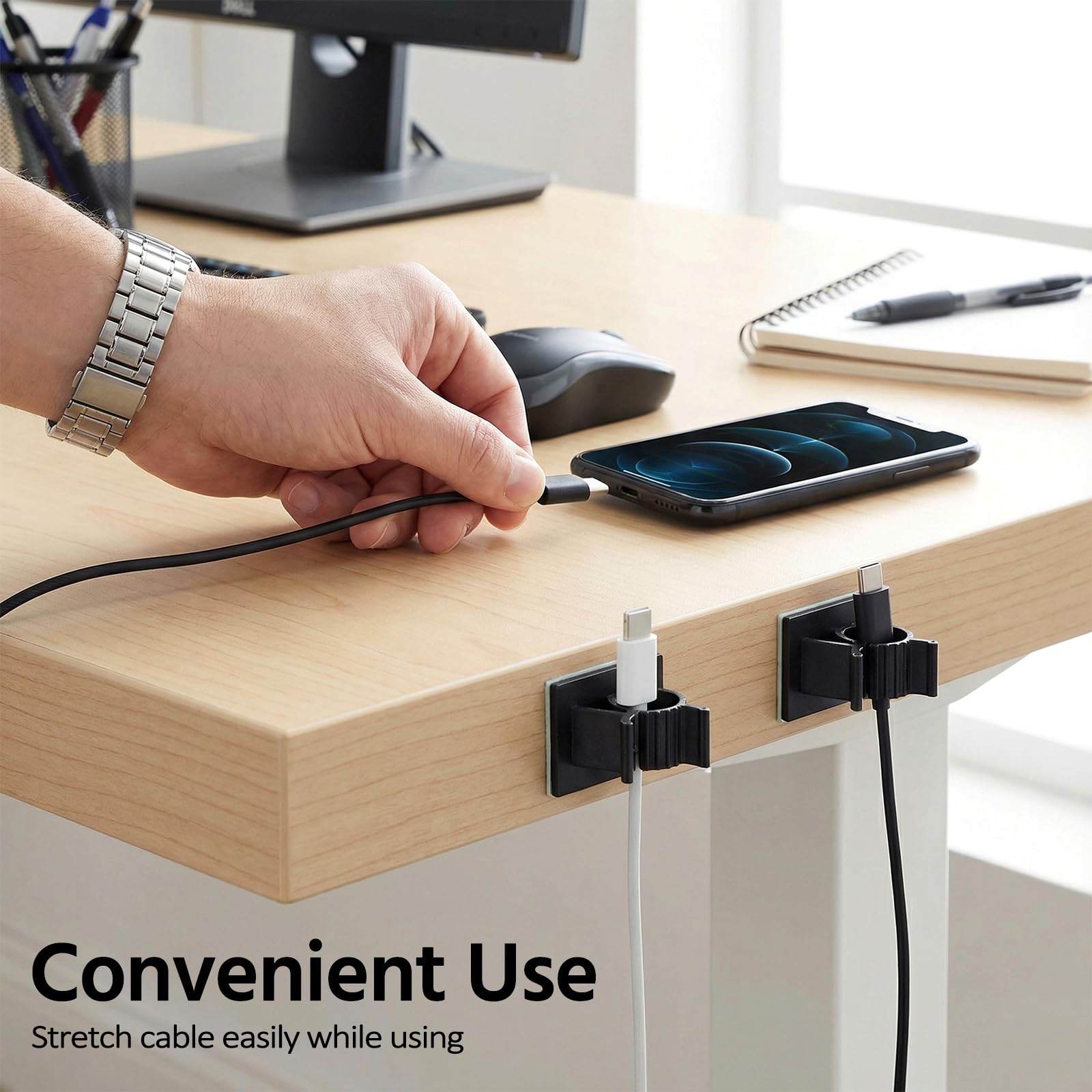 50 Pezzi Fermacavi Autoadesivi In Nylon - Clip Portacavi Regolabili Con Adesivo 3M Per Organizzare Cavi USB, TV, Elettrodomestici