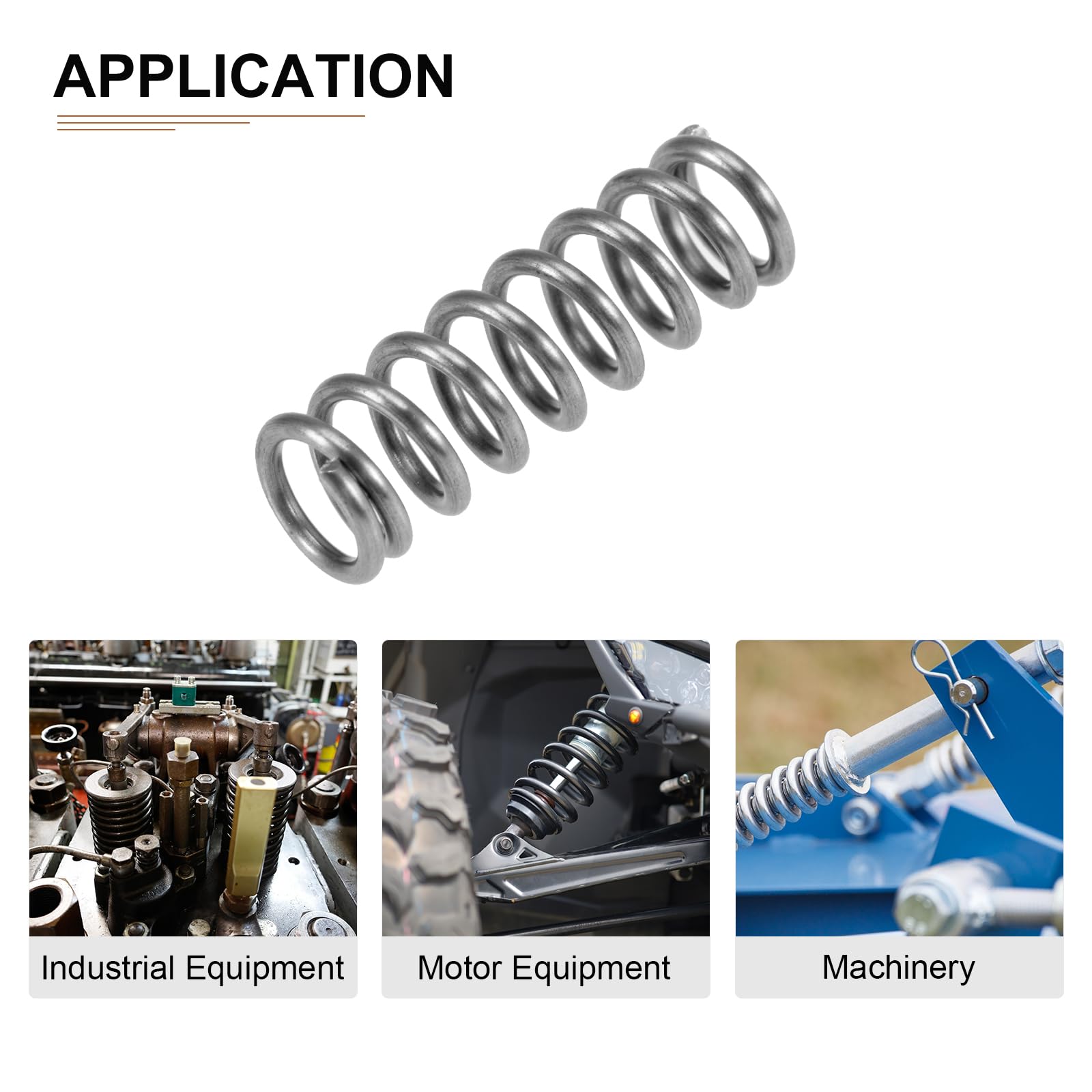 DTGN 1.2x8x25mm(DxODxL) Compression Spring - 15Pack - Good for Machinery - Spring Steel Extension Spring - Gray - Image 4