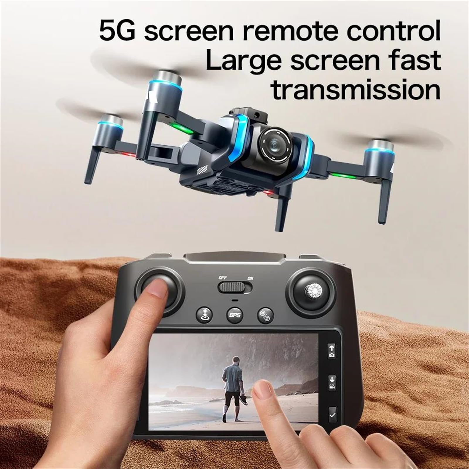 Single battery,dron gps xt808 profesjonalny 4k kamera hd silnik bezszczotkowy unikanie wifi fpv składany rc quadcopter helikopter