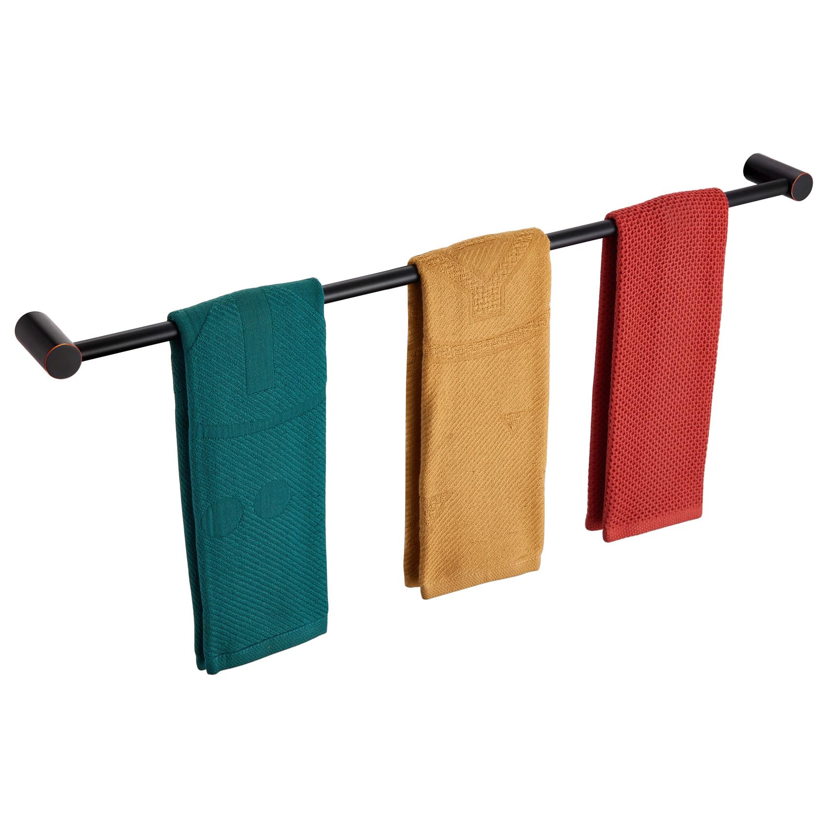 KOKOSIRI Towel Bars Oil Rubbed Bronze for Bathroom Wall Mounted 36-Inch Bath Towel Holder Single Rod Stainless Steel Bathroom Hardware, B4007ORB-L36
