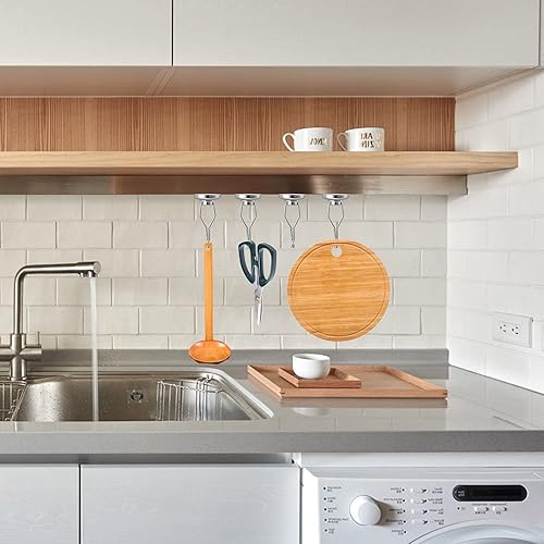 Miniatura 5 de Ganchos magnéticos giratorios potentes, ganchos magnéticos de neodimio resistentes ideales para tu refrigerador y otras superficies magnéticas,