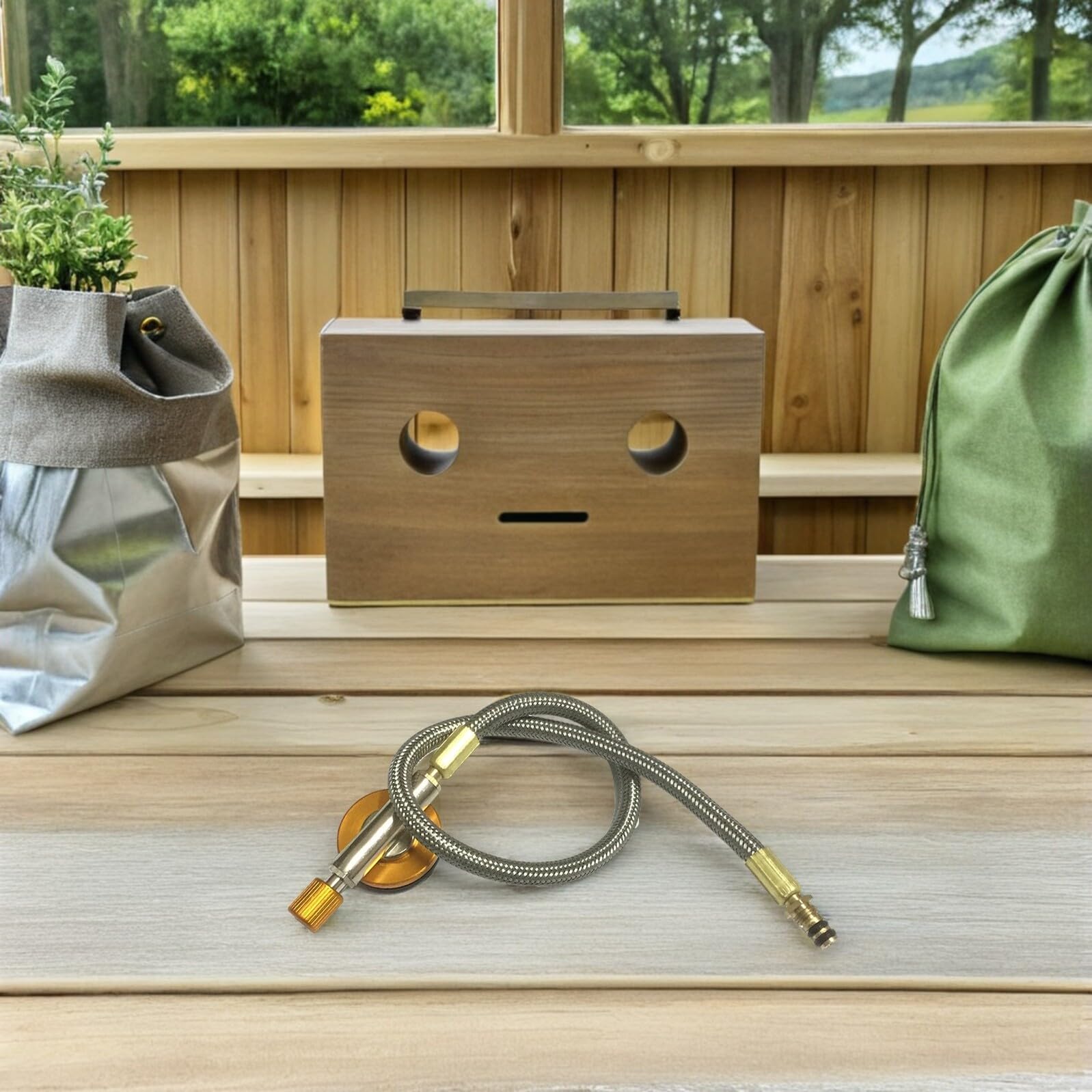Didiseaon Vanne De Conduit De Brûleur De Camping Split 30 Cm en Métal Solide, Valve Flexible pour Cuisinière à Gaz, Accessoire pour Randonnée Et Activités Plein Air