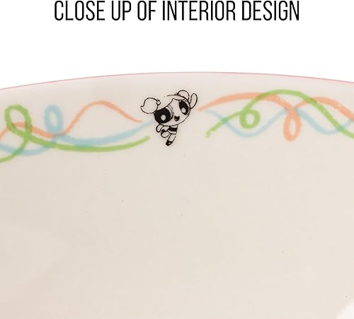 Miniatura 111 de Silver Buffalo The Powerpuff Girls Girl Power Featuring Blossom, Bubbles, and Buttercup Ceramic Ramen Noodle Rice Bowl with Chopsticks, Microwave
