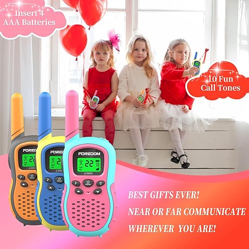 Miniatura 5 de FOREDOM J388C Walkie Talkies for Kids 2 Pack Long Range with Flashlight - Orange