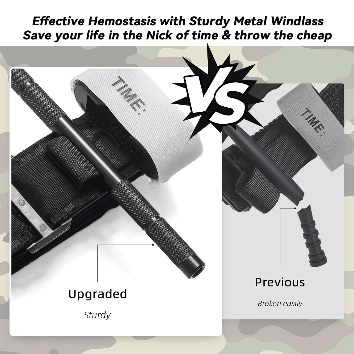 Tourniquet, Tourniquet Kit [Upgraded Metal 37.4 Windlass Rod], Tactical