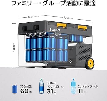 Amazon.co.jp: BougeRV ポータブル冷蔵庫 車載冷蔵庫 大容量 40L Amazon.co.jp: BougeRV ポータブル冷蔵庫 車載冷蔵庫 大容量 40L