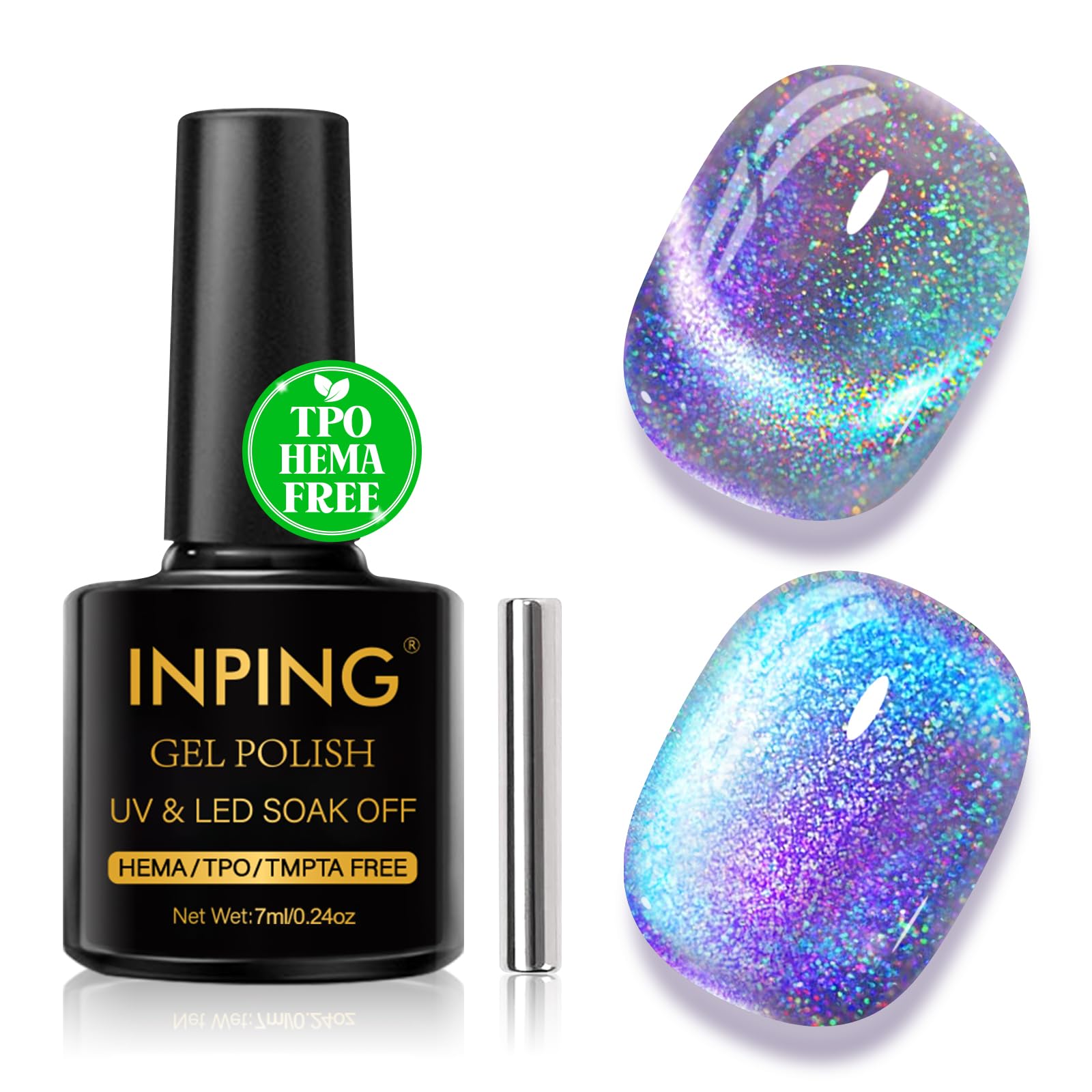 INPING Pintauñas Semipermanentes, TPO-FREE HEMA-FREE, Crystal Jelly Rose Esmaltes Semipermanentes de Uñas en Gel UV LED Gel Nail Polis Uñas Diy Manicura Nail Art Set, 7 ML — view 9
