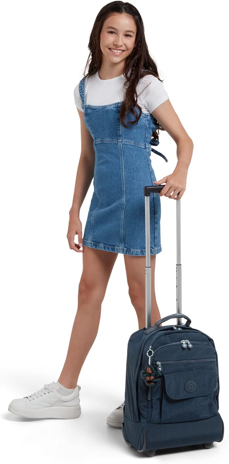 Kipling Women's Sanaa Large Rolling Backpack, Adjustable Padded Straps, Slide-Up Handle, Crinkle Nylon Backpack - Image 8