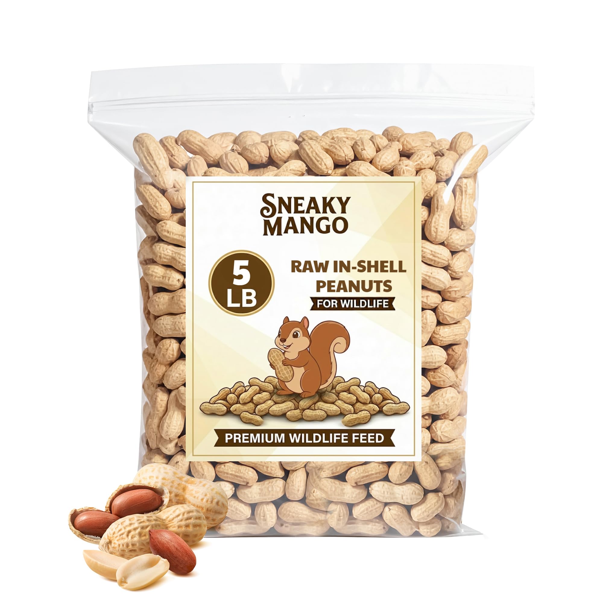 Sneaky Mango Raw Peanuts in Shell 5 Pounds