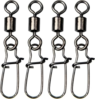 Fishing Swivels Snap Copper Stainless Steel Rolling Swivels with Fast-Lock Snap Lure Connector Duo-Lock Snaps Fishing Tackle
