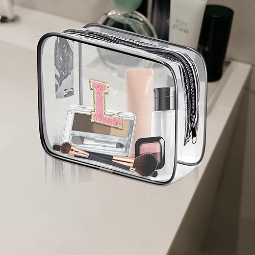 Miniatura 6 de Fodofodo Bolsa de aseo transparente, bolsa de aseo portátil de viaje, bolsa de maquillaje impermeable, organizador de almacenamiento de cosméticos
