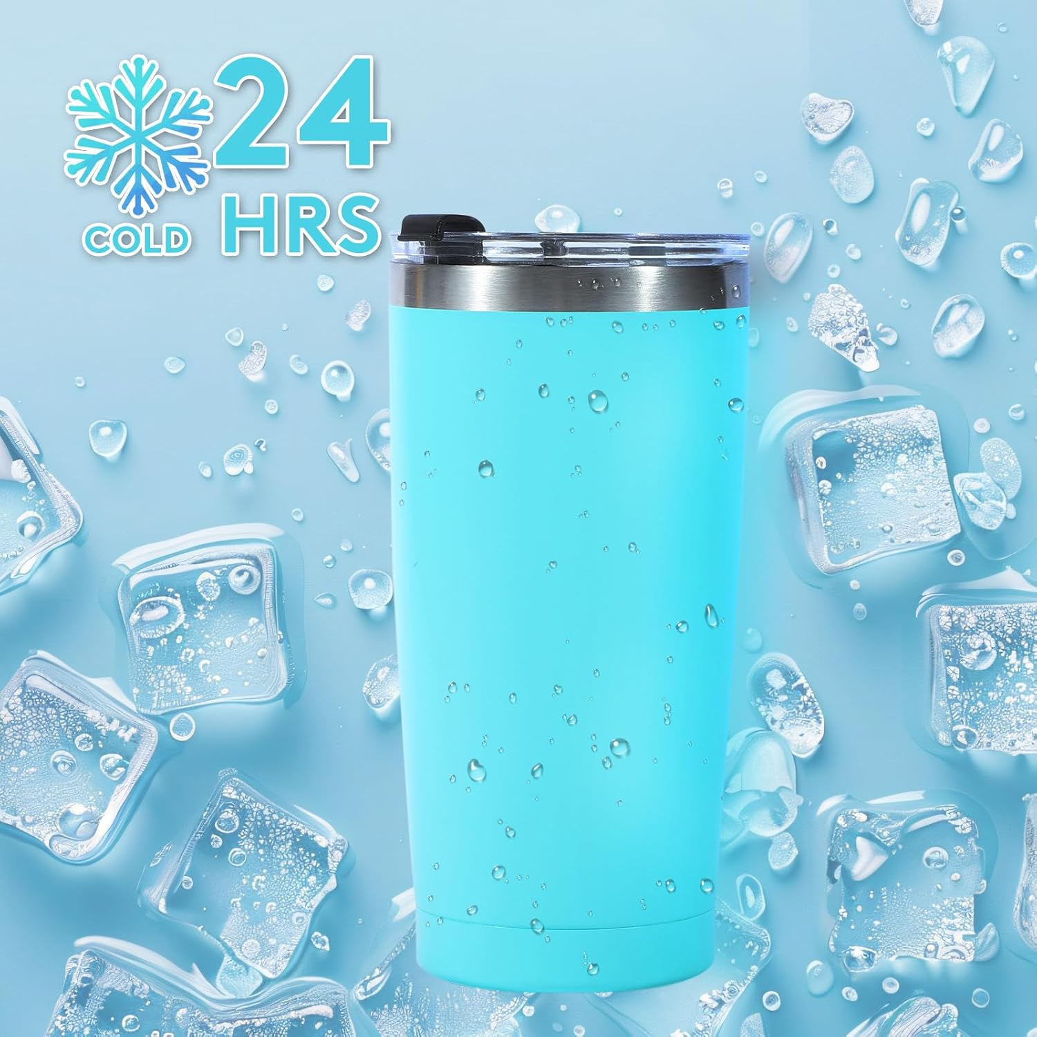 Dongni 20oz Tumbler Bulk Stainless Steel Vacuum Insulated Tumblers with Lid Double Wall Travel Mug Powder Coated Coffee Cup, Suitable for Ice Drinks and Hot Beverage(Mix 16 pack) - Image 3