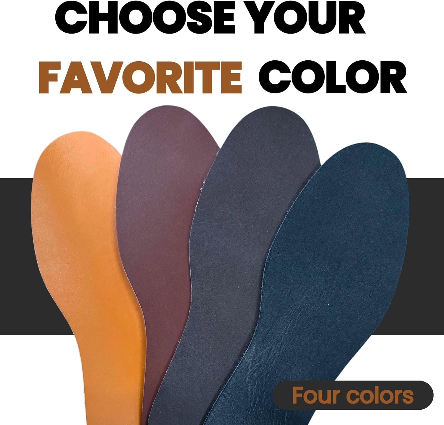 Cowhide Leather Insoles, Deodorizing, Flat Shoe Sole Inserts for Sneakers & Leather Shoes,Thick Genuine, Unisex, Free-Cut (9.8–12.2 Inches) (Tobacco Brown) - Image 8