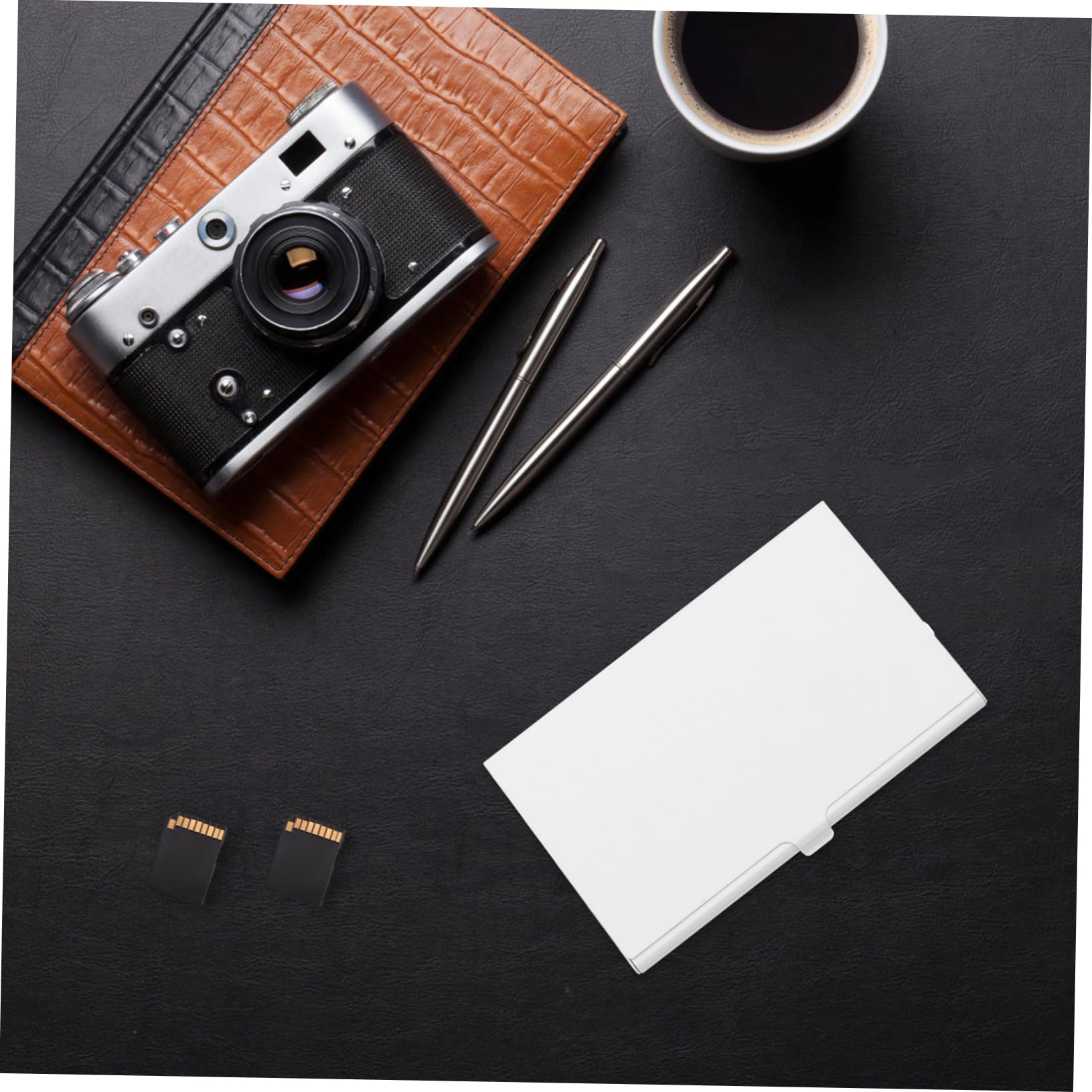 Gatuida 3pcs Aluminum Alloy Slot Memory Card Storage Box -Static Organizer for Cards Compact Design for Easy Portability and