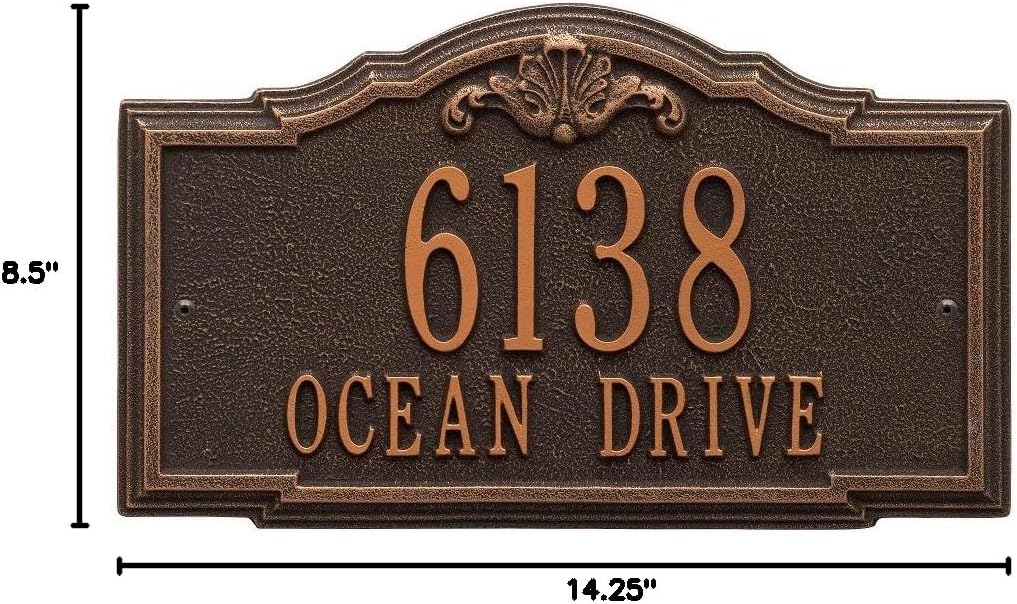 Custom Gatewood Standard Wall Address Plaque 16"W x 10"H (2 Lines)
