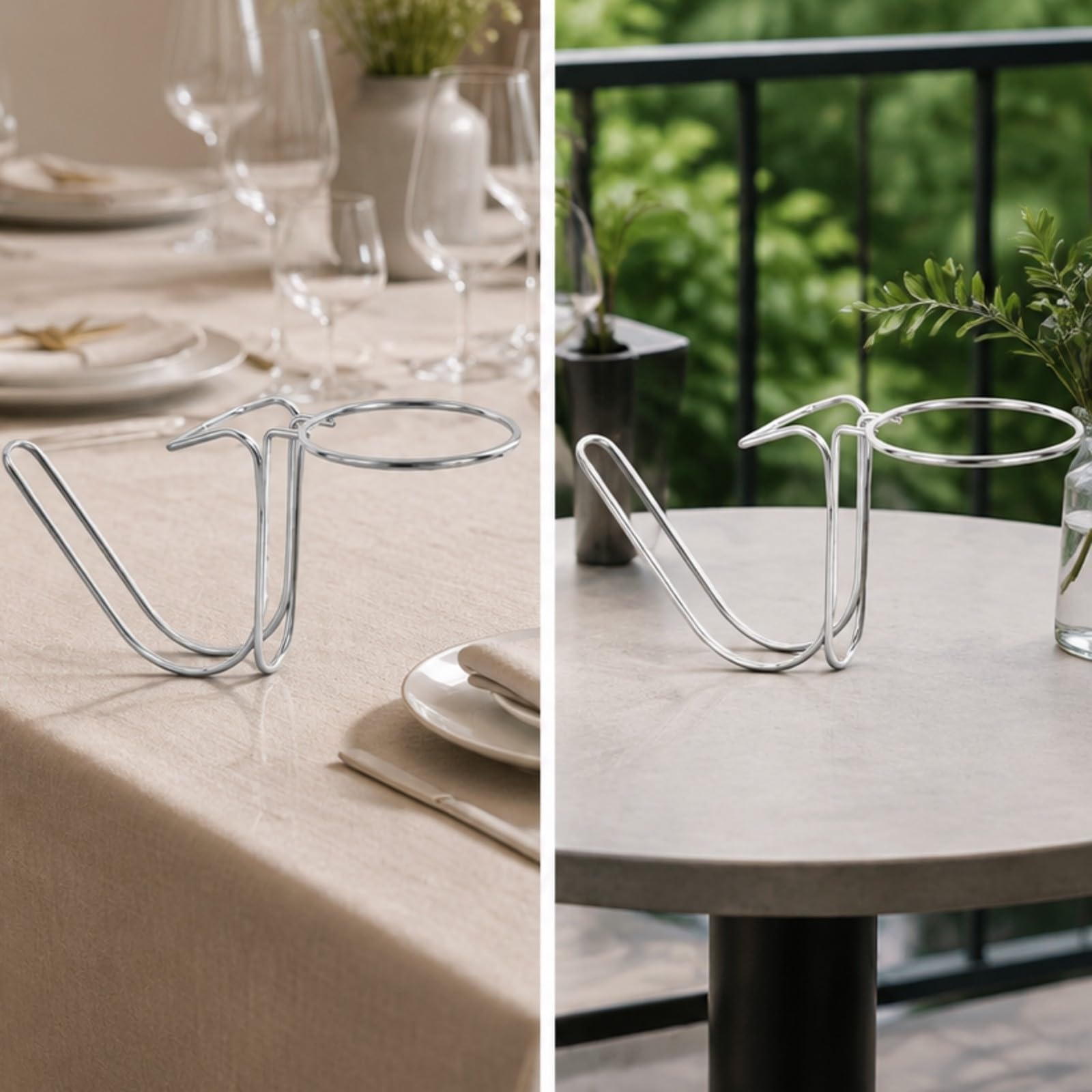 da Tavolo per Secchiello Ghiaccio con Struttura Uncino Compatto Secchiello Ghiaccio in Filo di Acciaio Inox Tile per Ristoranti, Oro, S
