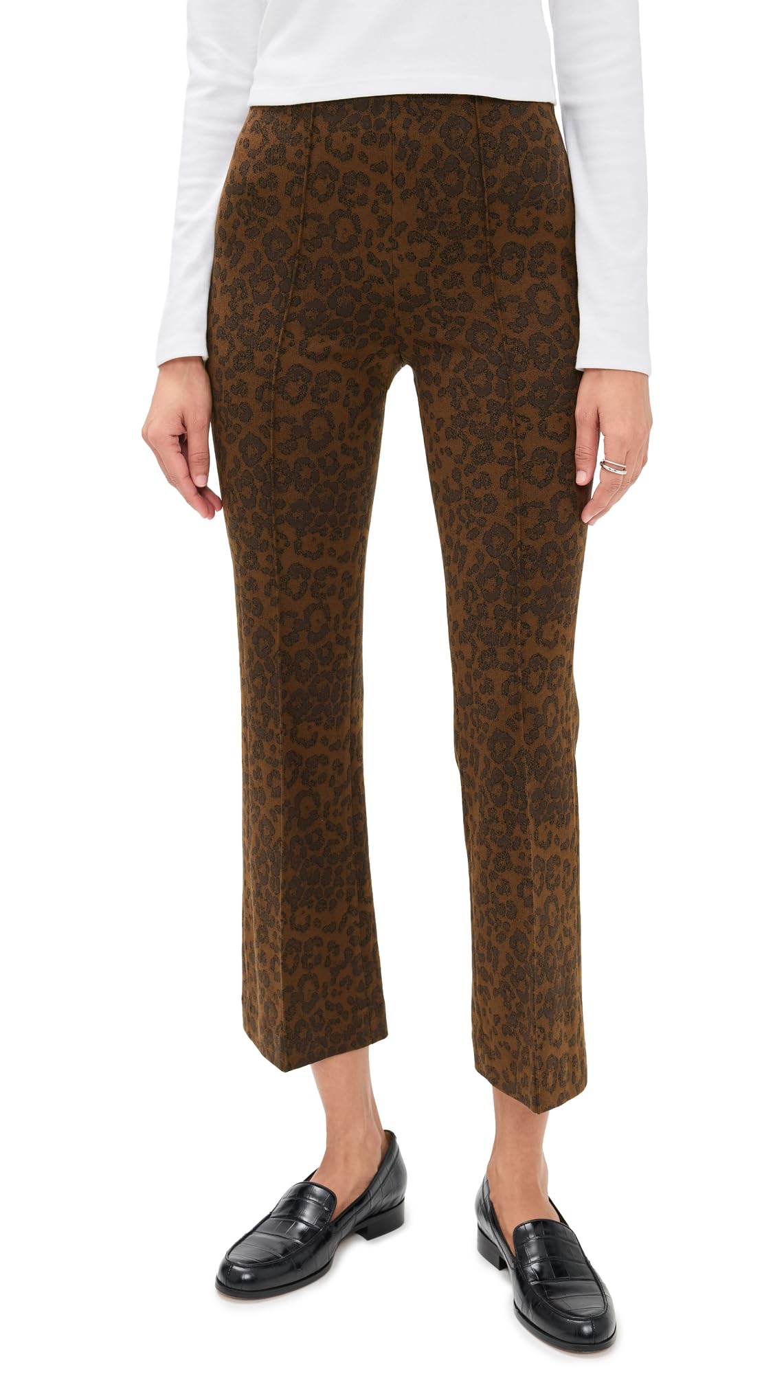 rag bone Womens Irina Ponte Jacquard Kick Flare Pants