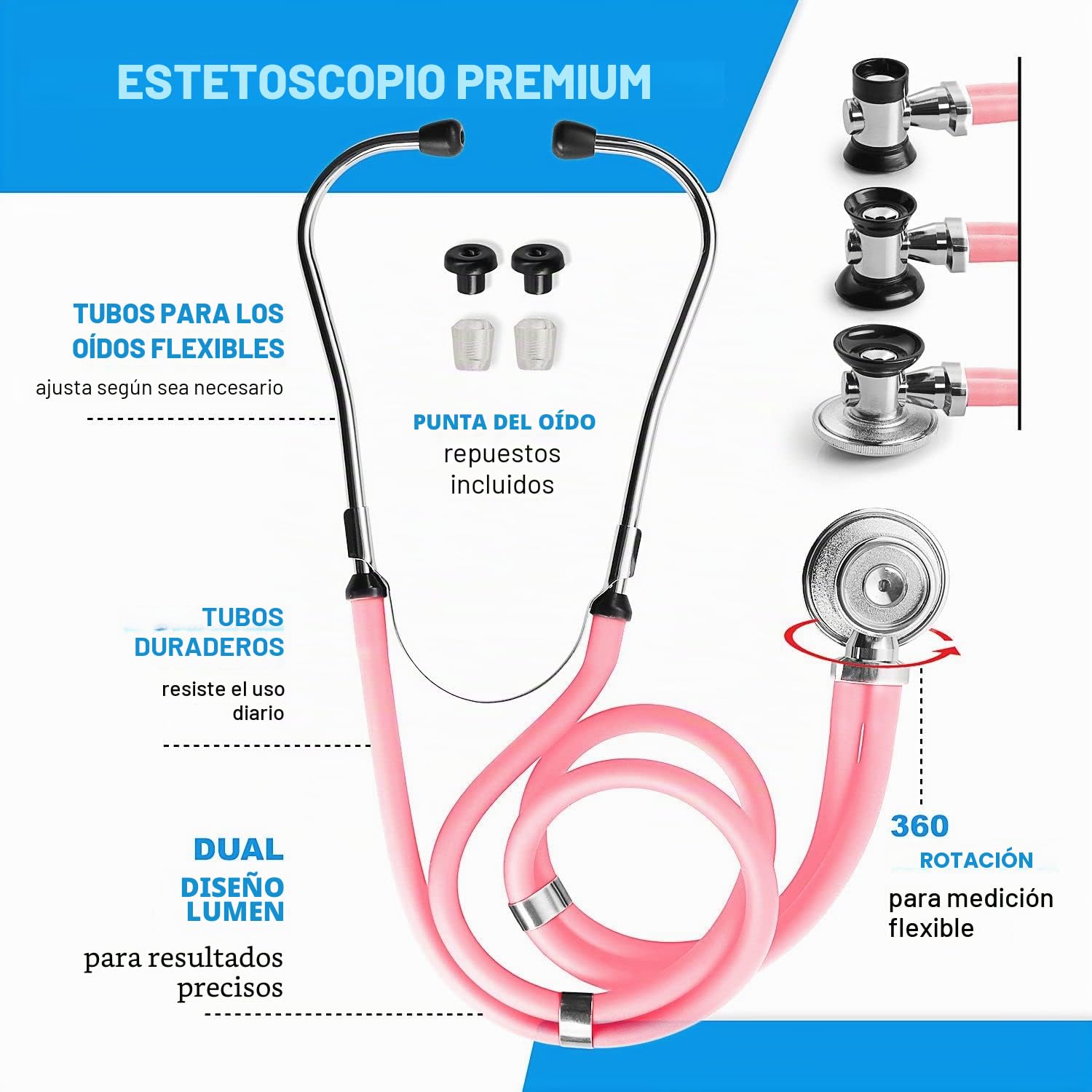 Primacare KB-9397-PK Estuche para estetoscopio, suministros incluidos, rosa con múltiples compartimentos, bolsa portátil y ligera de primeros auxilios con suministros médicos vitales, accesorios de