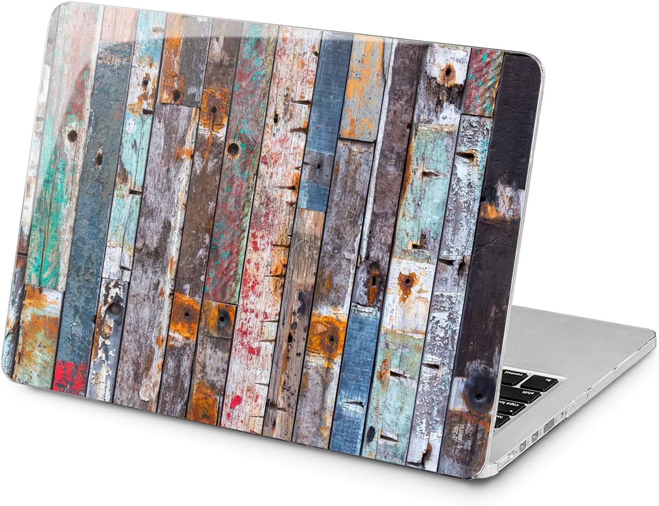 Hard Case Compatible for MacBook Pro 16 14 M3 M2 2023 M1 Pro 13 2022 Air 13 2021 Retina 2020 Mac 11 12 New Cover Laptop Retro Design Rustic Planks Wood Grunge Print Protective Colorful Retro