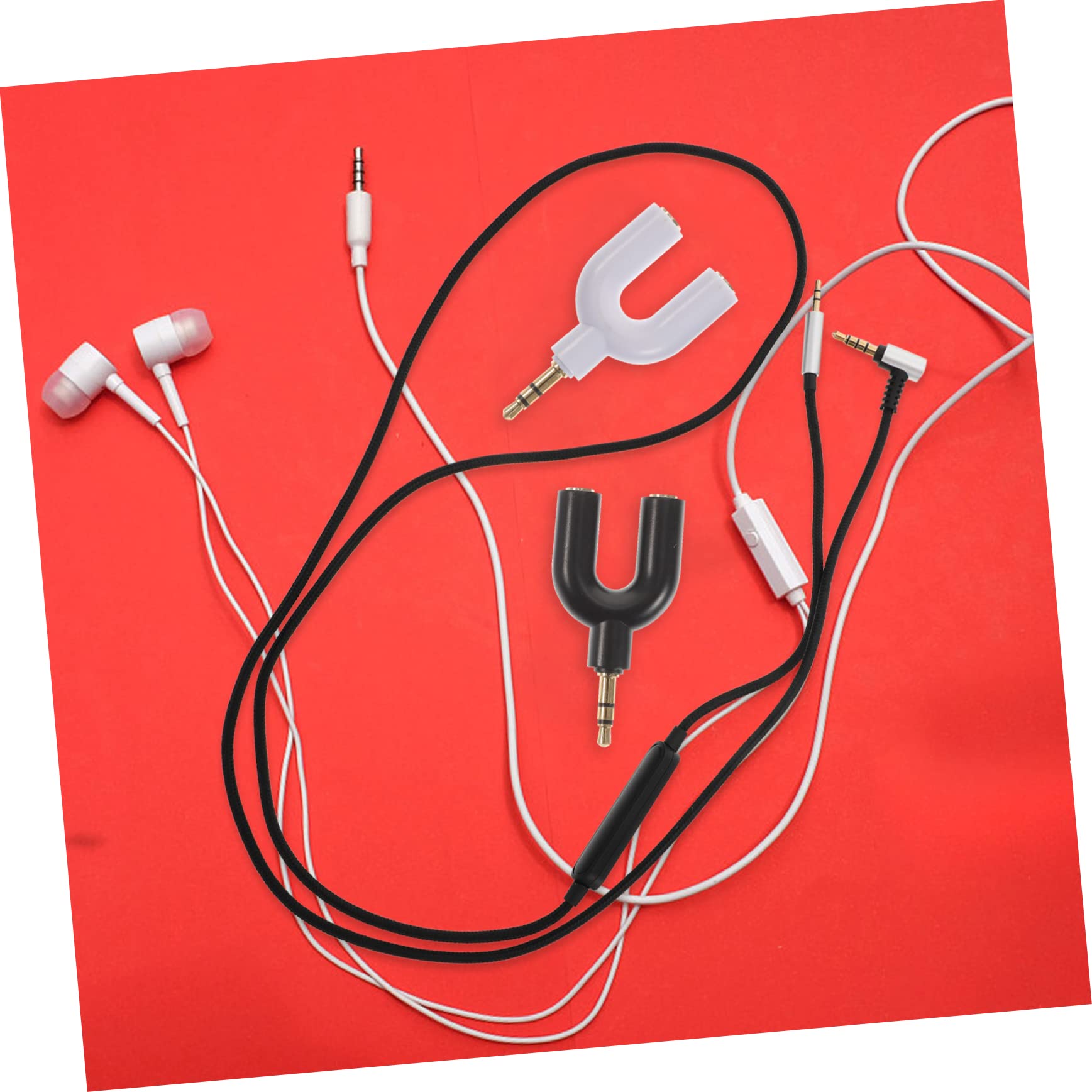 HOMSFOU 4 Set Di Adattatori Per Cuffie Stereo Adattatore Jack Splitter Audio Da 3 5 Mm Per La Condivisione Di 1 O 2 Cuffie 6 Pezzi*4