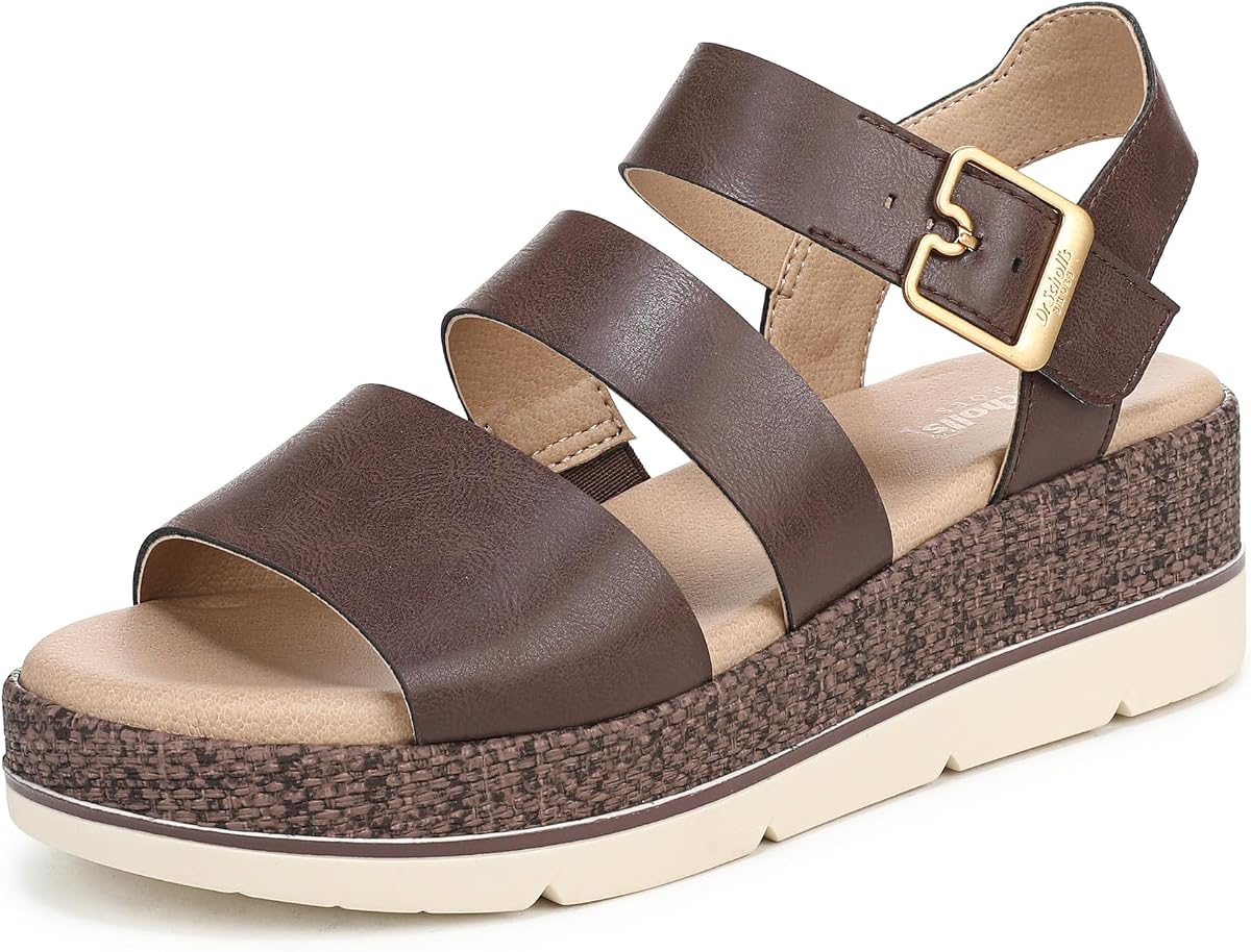 Sandalia con cuña y plataforma de alpargata Once Twice de Dr. Scholl's
