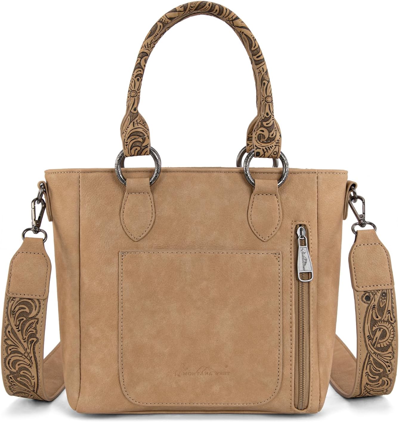 Montana West Western Cowhide Crossbody Bag for Women Designer Leather Tassel Top Handle Handbags - Image 5