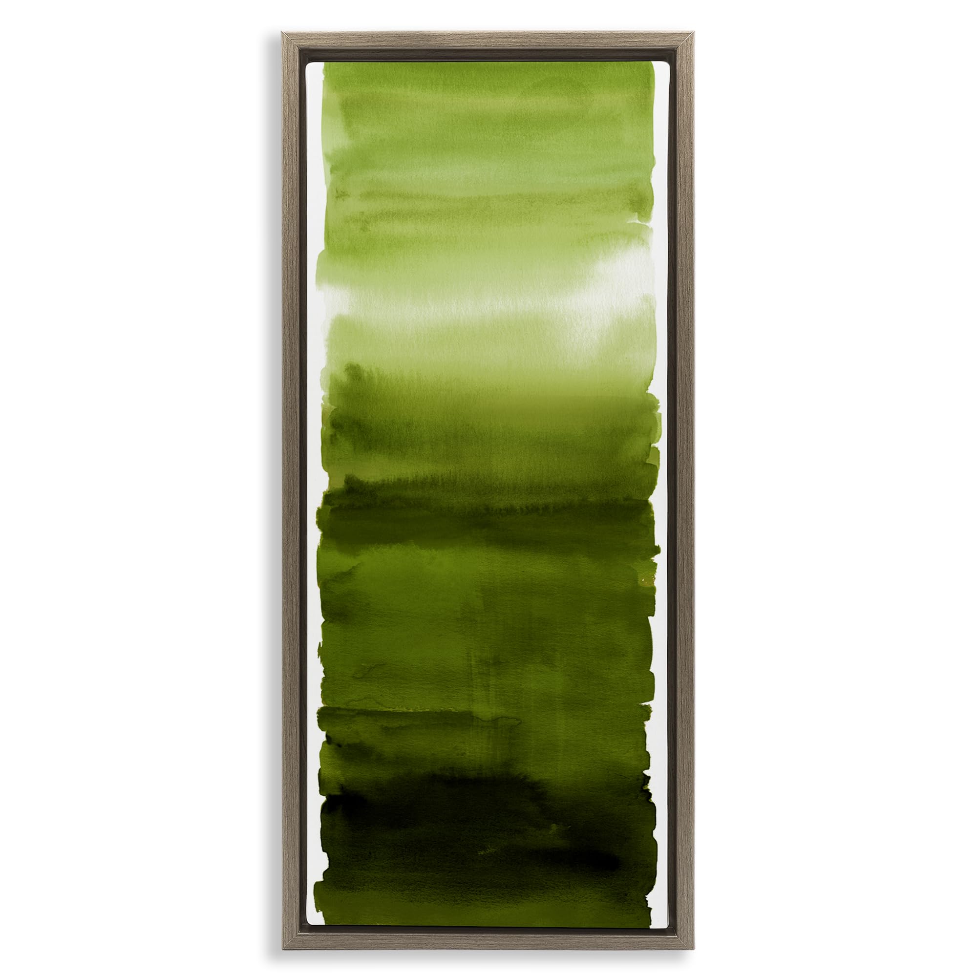 'Green Blend Gradient'| Floating Frame Canvas Art