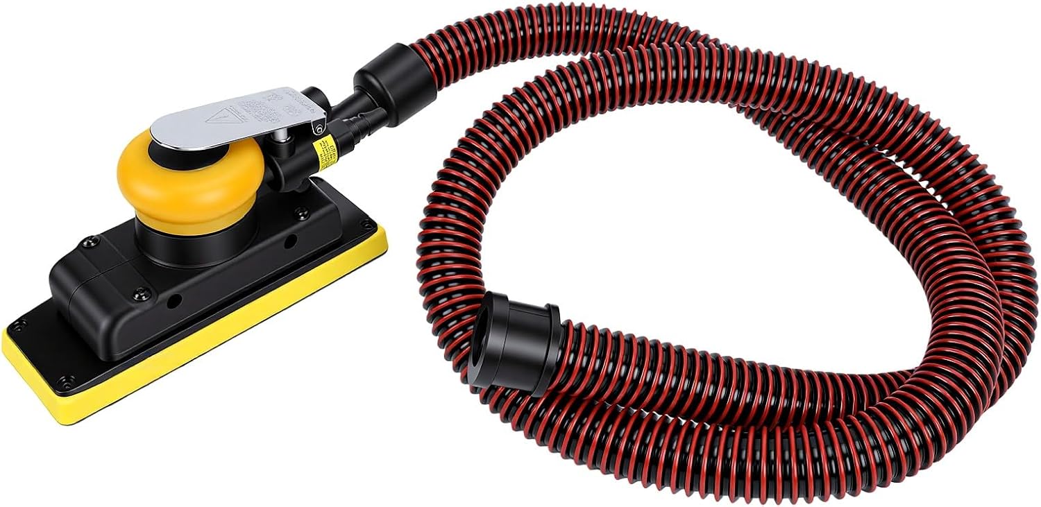Hyuduo Pneumatic Sander with 1/8 Inch Vacuum Port and 10000 RPM Oscillation