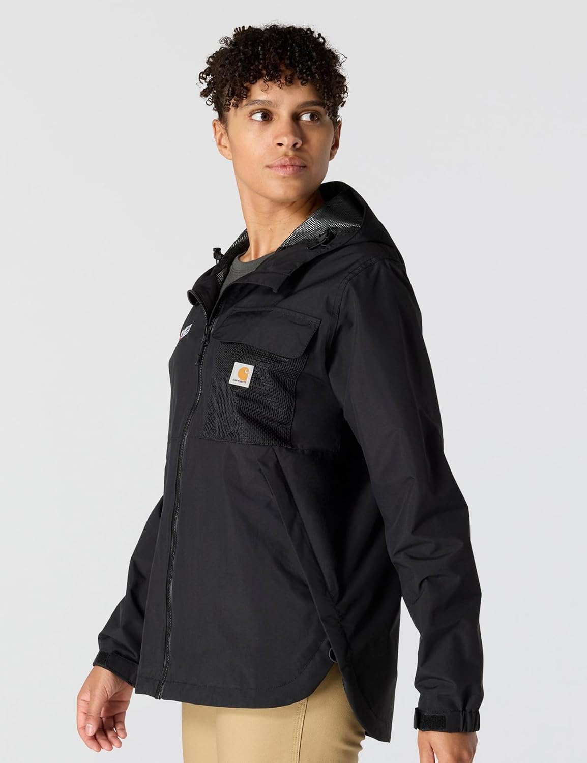Carhartt womens Storm Defender Loose Fit Lightweight Hooded Packable Jacket - Image 2