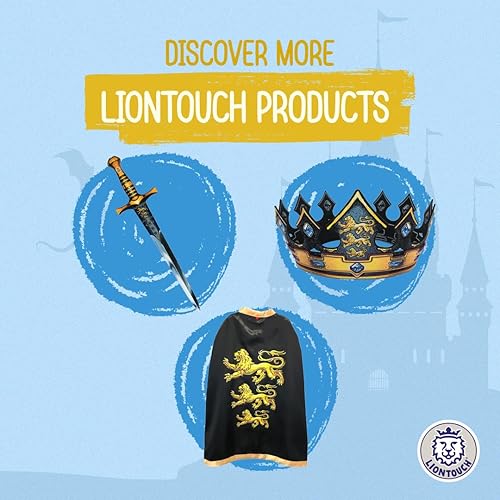 Miniatura 6 de Liontouch Triple Escudo del Rey León Juguete medieval de espuma para niños listo para aventuras en el reino Armas seguras y armadura de batalla