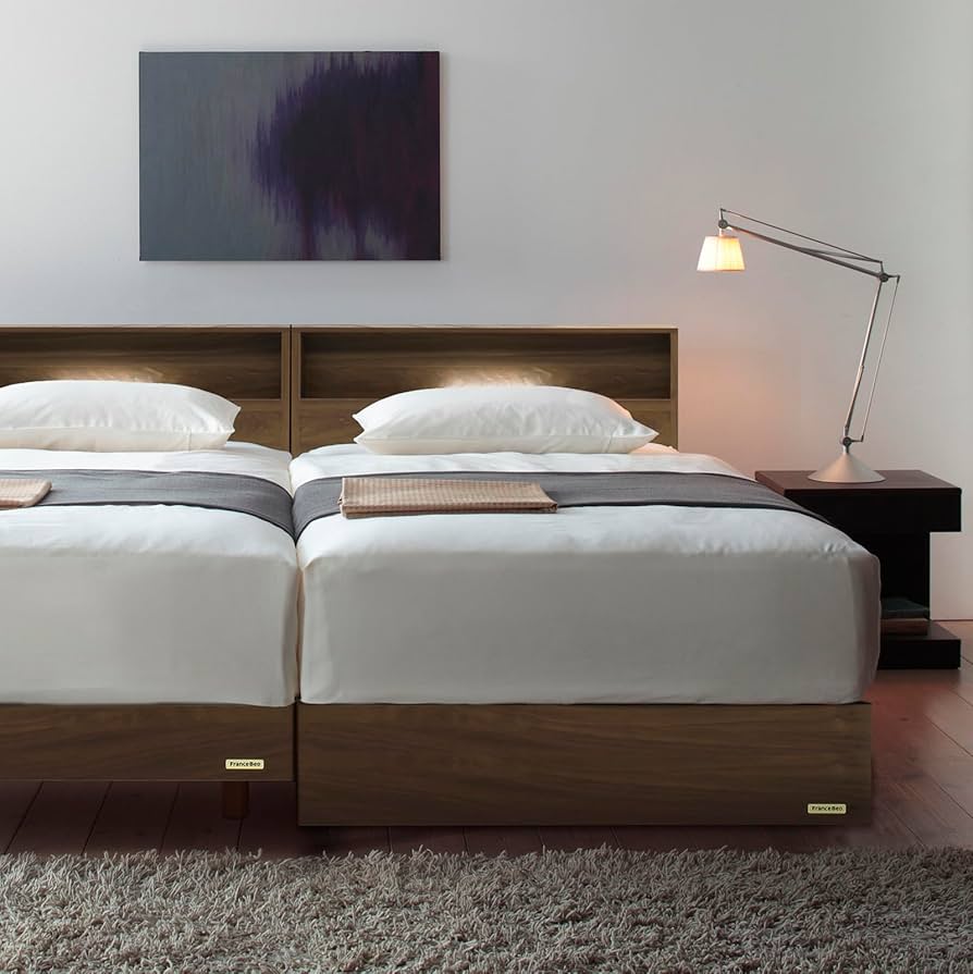 【フランスベッド】ダブル　フレームPR70-06C （レッグ） ウォールナット フランスベッド】ダブル フレームPR70-06C （レッグ） ウォールナット