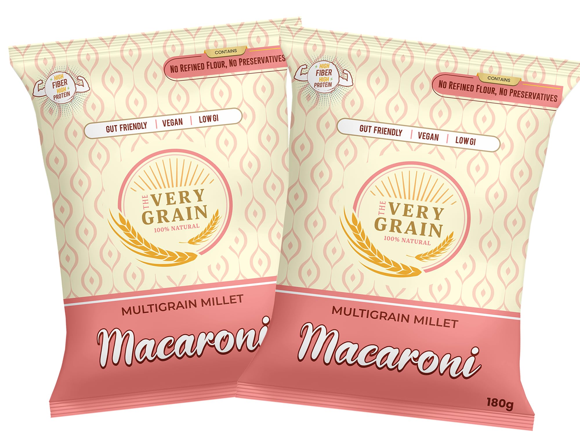 The Very Grain Multigrain Millet Macaroni | High in Protein and Fiber | Fast & Easy to Prepare for Breakfast, Dinner | Delicious Healthy Macaroni Free from Maida, Junk | Pack of 2 (180 Grams Each) (B0D6M2GH8T) Amazon Price History, Amazon Price Tracker