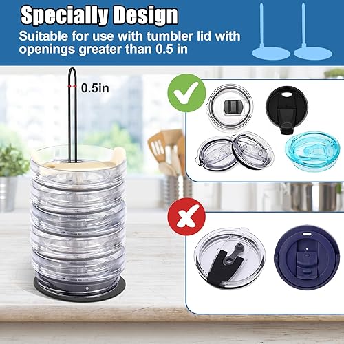 Miniatura 3 de XANGNIER Organizador de tapa de vaso, organizador de tapa de taza para armarios de cocina, soporte para tapa de botella de agua para