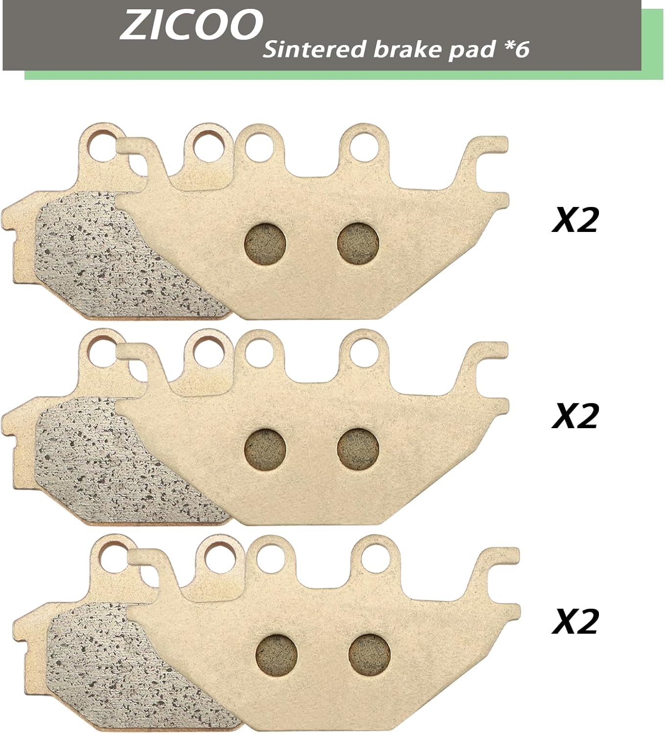 Sintered Front & Rear Brake Pads for Can Am DS250 DS 250 for Kawasaki Brute Force 300 for Arctic Cat 250 300 MXU 250 270 300 500 UXV 450i 500 700 4x4