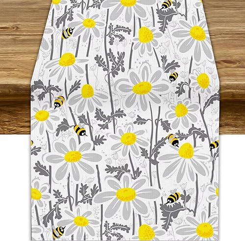 Miniatura 28 de Camino de mesa ondulado de los años 70, retro, hippie abstracto, vintage, verde, rosa, con estampado de ondas para el hogar, cocina, comedor, patio,