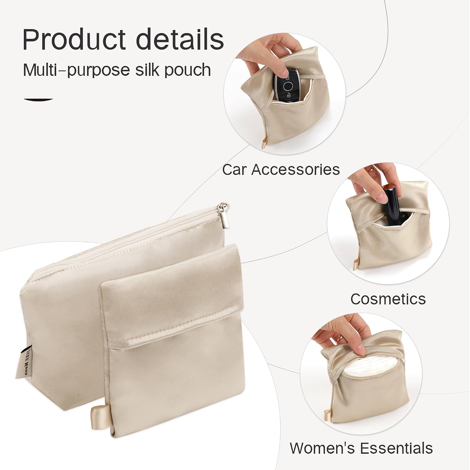 Fits for Bolide 1923-25 Bag Insert, Premium Silk Purse Organizer Insert, Smooth Touch & Lightweight， Luxury Handbag Organizer with Gift Box Fits For Hermes(1923-25,Champaign)