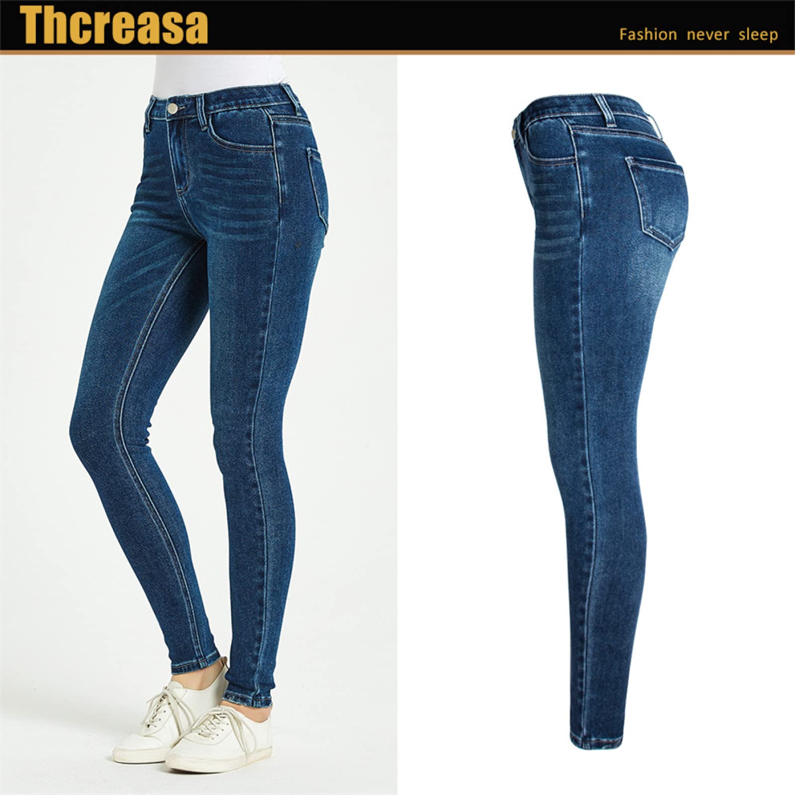 Pantalones Vaqueros para Mujer, Lavado De Pies Pequeños, Cintura Media Elástica, Pantalones Ajustados