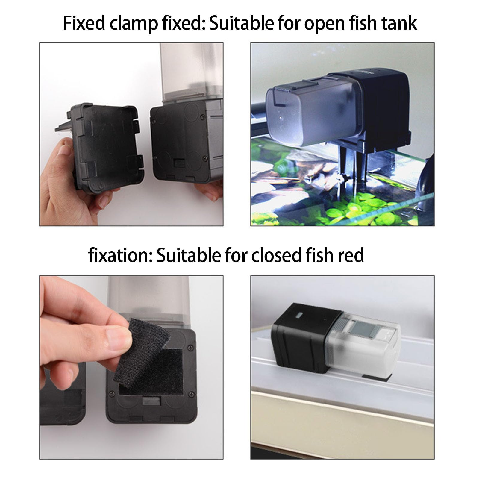 Mangeoire automatique WiFi avec alimentation USB et commande vocale pour les propriétaires de poissons professionnels débutants
