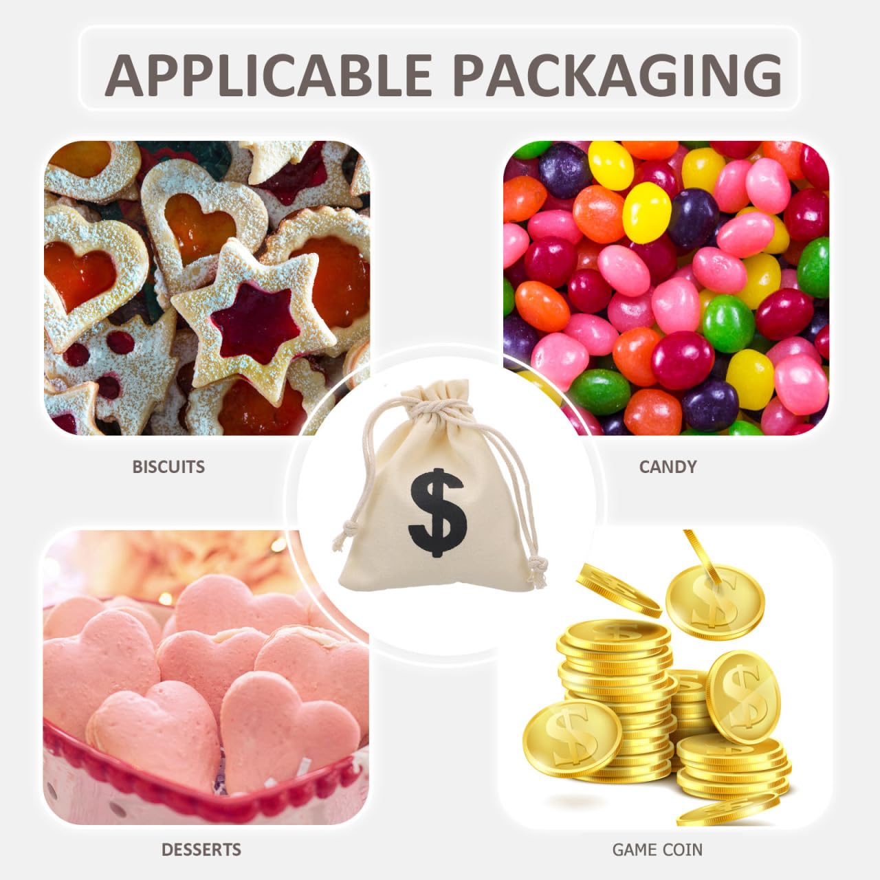 STOBOK 12 Stücke Kordelzug Geld Taschen Dollar Zeichen Bank Tasche Sackleine Kordelzug Würfel Schmuck Beutel Hessische Jute für Casino Theme Poker Party