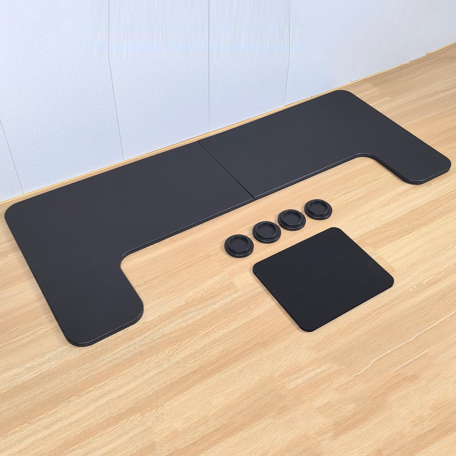 Tappeto insonorizzato per pianoforte, PEEK, con pannello posteriore in poliestere, tappetini antiscivolo per smorzamento del pianoforte verticale, 2 metodi di installazione, coperte acustiche per