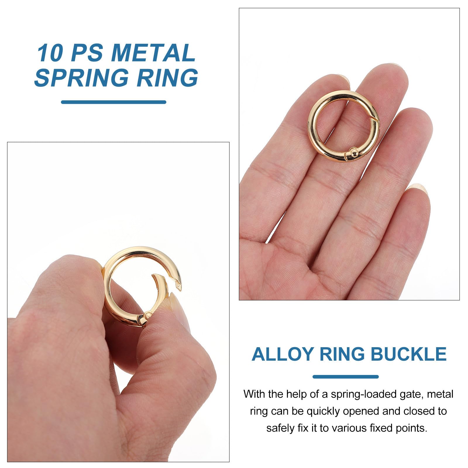 Didiseaon Fermoirs à Ressort Ronds Boucles de Remplacement 10 Pièces en Alliage de Zinc Accessoires DIY pour Paquet pour Activités Extérieures et Ceintures de Camping