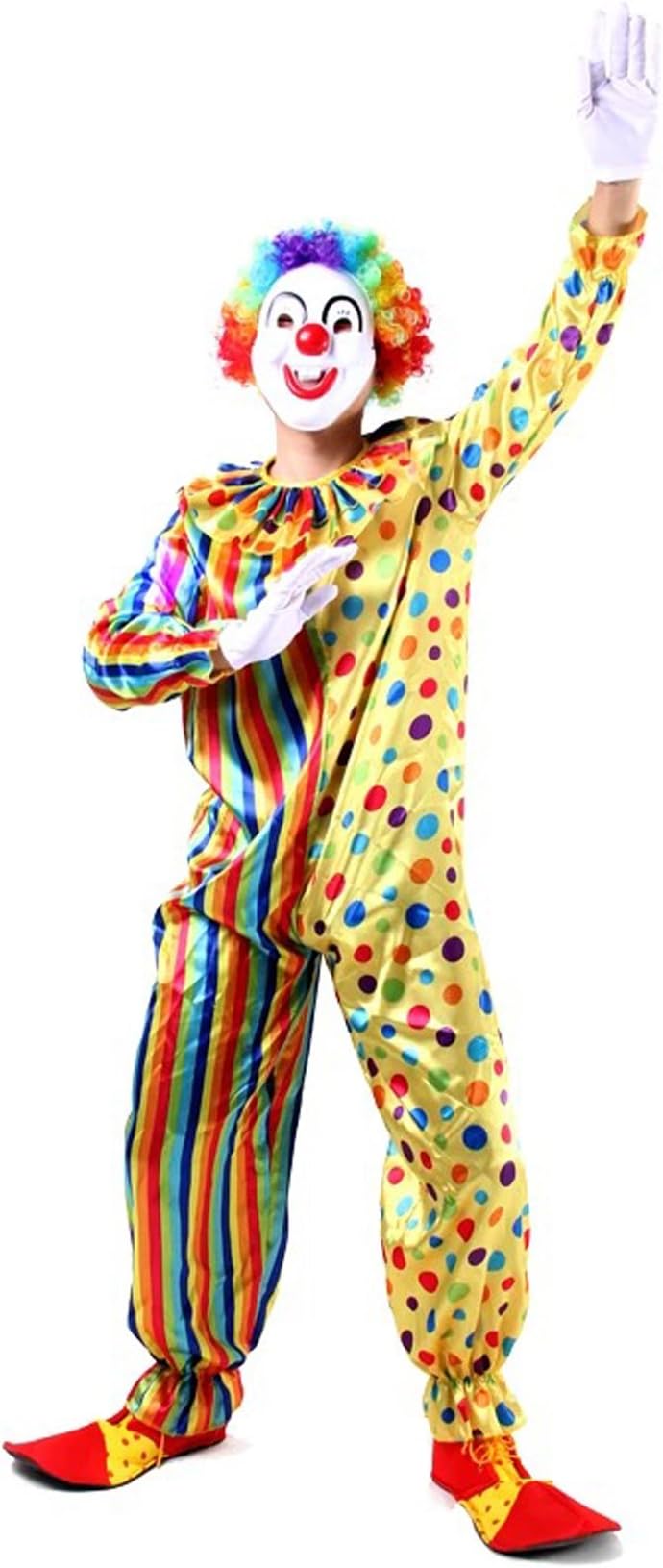 KACM Adult Clown Suit Men Costume Party Magic Christmas Costumes