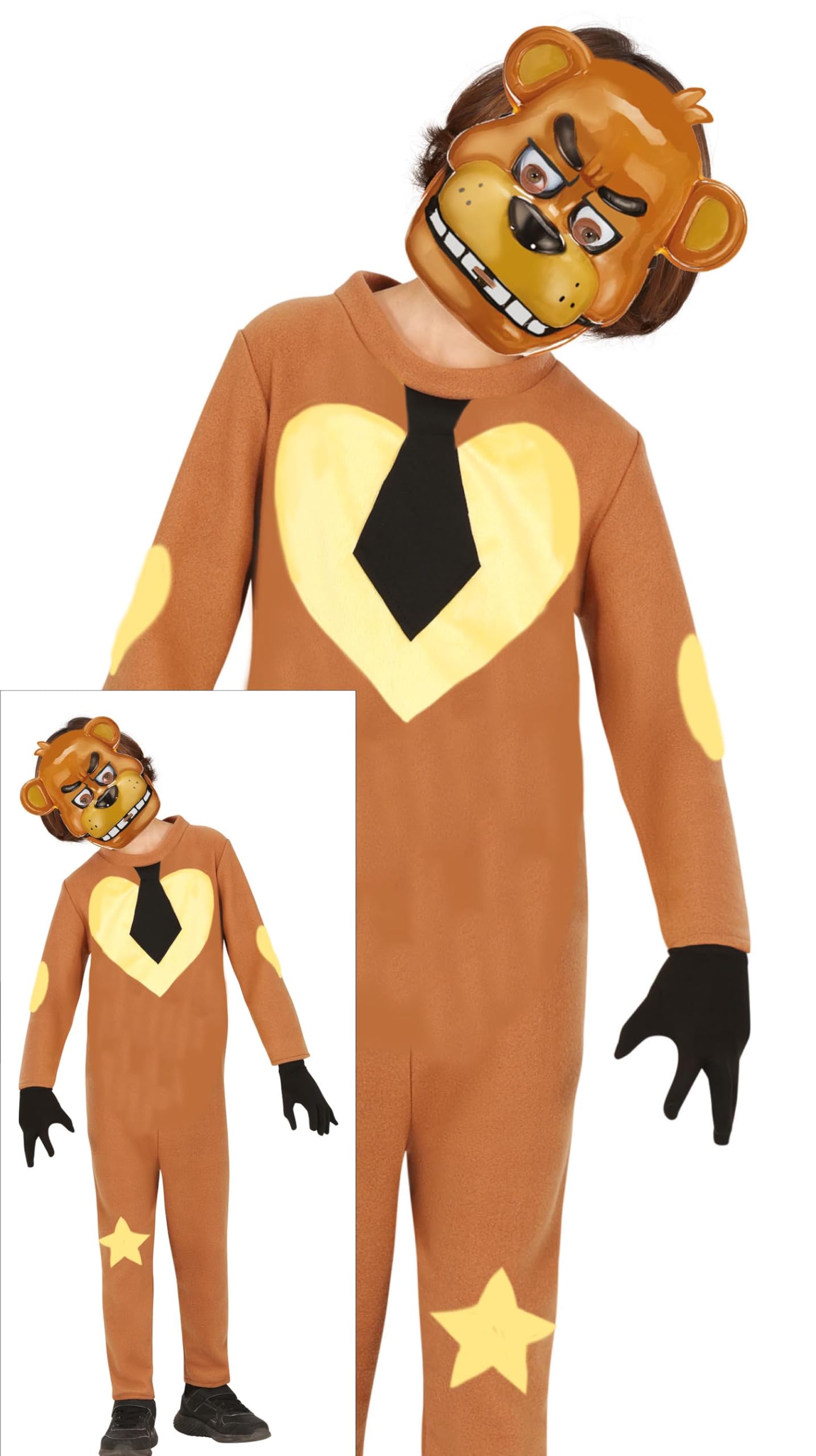 FIESTAS GUIRCA Boys 7-9 Years Robot Assassin Costume - Teddy Boys Fancy Dress - Halloween Costume, Brown